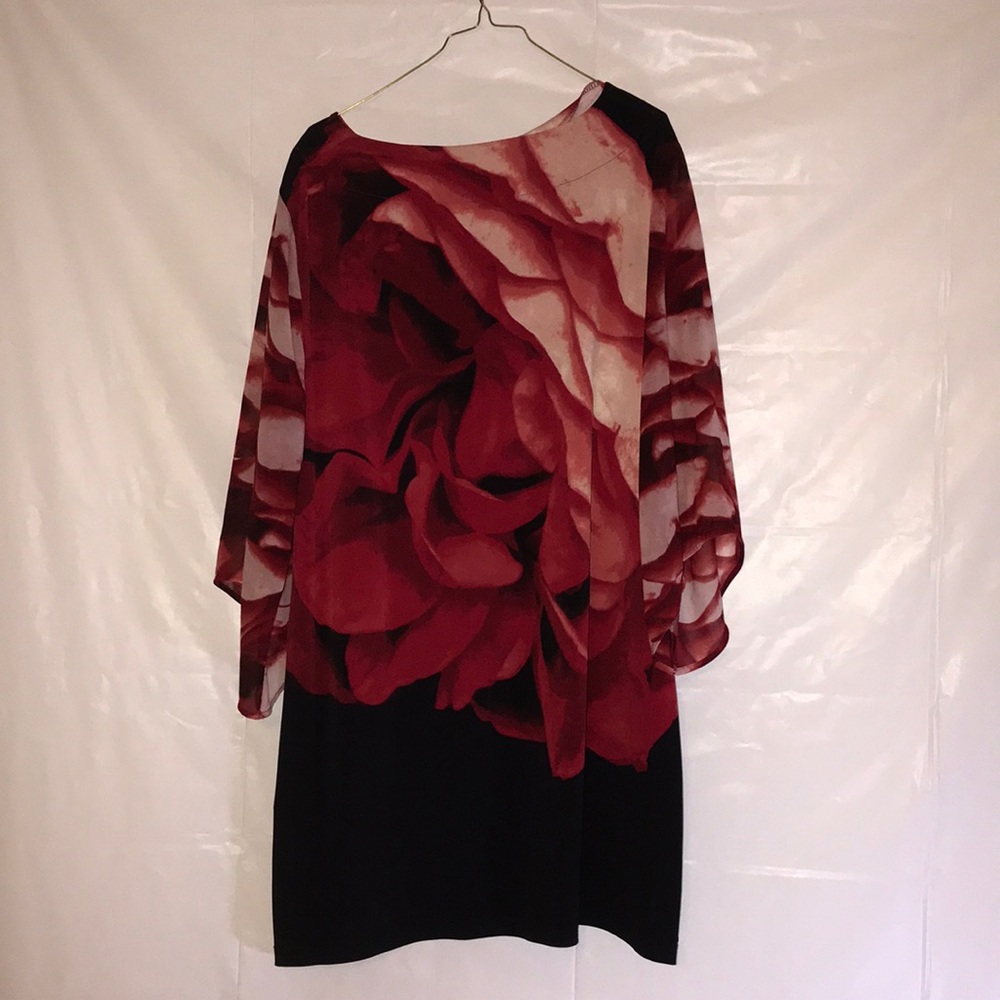 Beautiful Rose Print Shirt, Sz L, by JM Collection